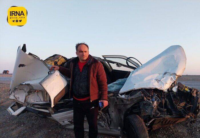 فرار داور بینالمللی والیبال ایران از مرگ +عکس