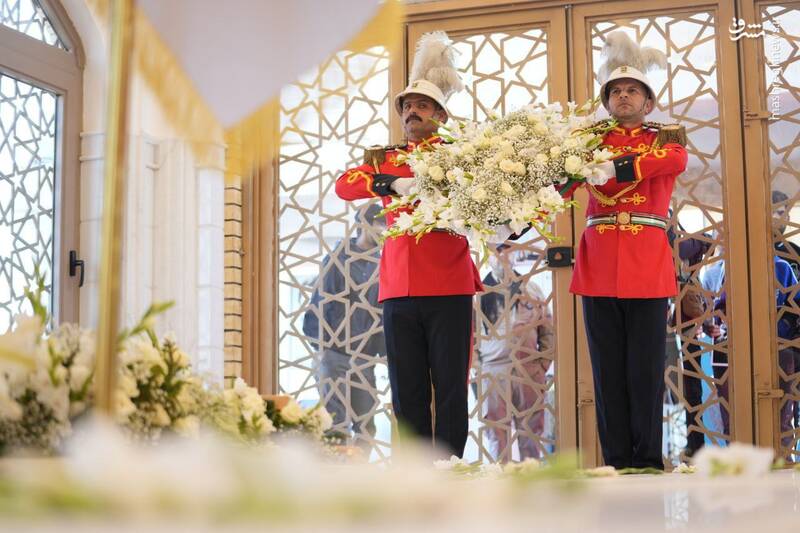 عکس/ ادای احترام گارد تشریفات عراق به شهید ابومهدی