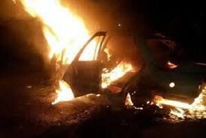 انحراف و آتش گرفتن پراید جان یک نفر را گرفت