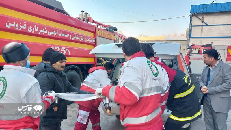 آتشسوزی در یک واحد صنعتی قزوین ۴ کشته برجای گذاشت +عکس