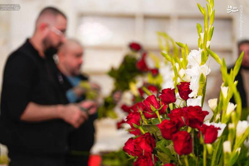عکس/ گل آرایی ضریح مطهر امام علی(ع)
