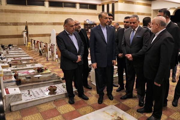 امیرعبداللهیان در روضة الشهیدین +فیلم