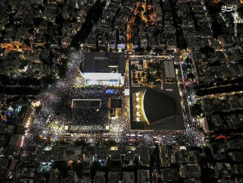 عکس/ تظاهرات علیه نتانیاهو در تل آویو