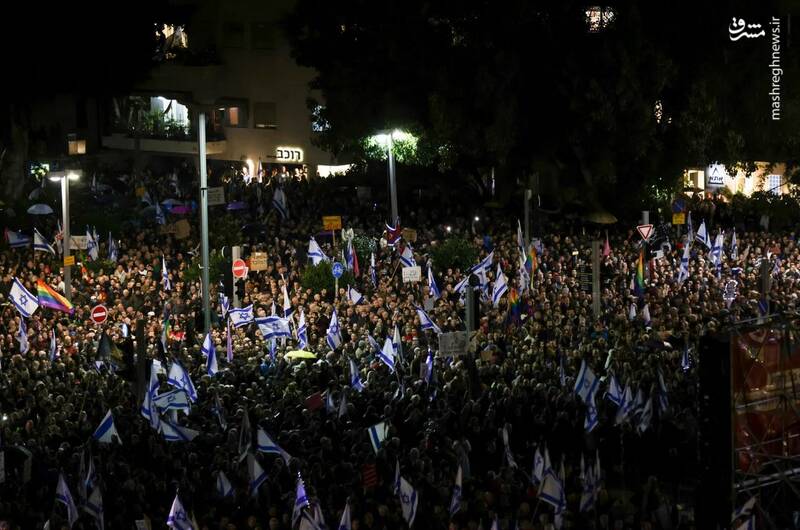 عکس/ تظاهرات علیه نتانیاهو در تل آویو