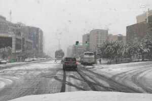 بارش برف سنگین در ولنجک تهران