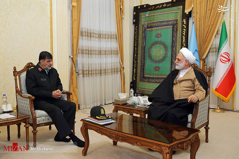 عکس/ دیدار سردار رادان با رئیس قوه قضاییه