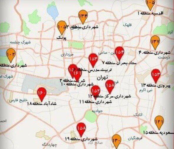 بازگشت آلودگی به هوای تهران +نقشه