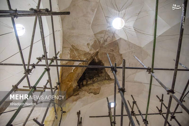 عکس/ سقف بازار قیصریه اصفهان ریخت!