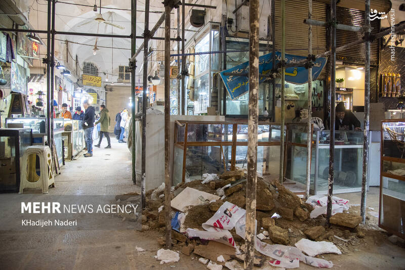 عکس/ سقف بازار قیصریه اصفهان ریخت!