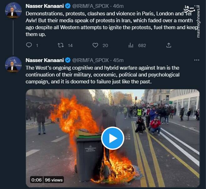 کنعانی: جنگ غرب علیه ایران، محکوم به شکست است