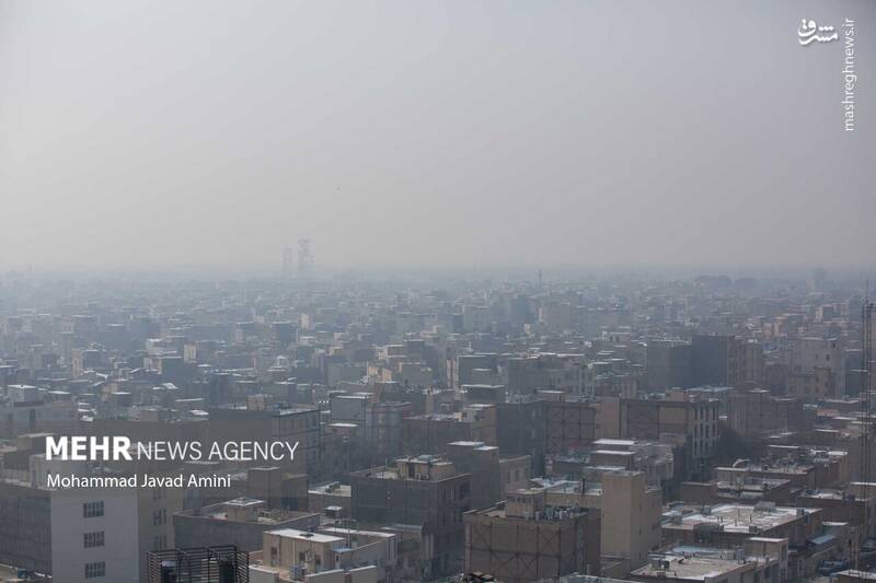 عکس/ آسمان قزوین در حصار آلودگیها