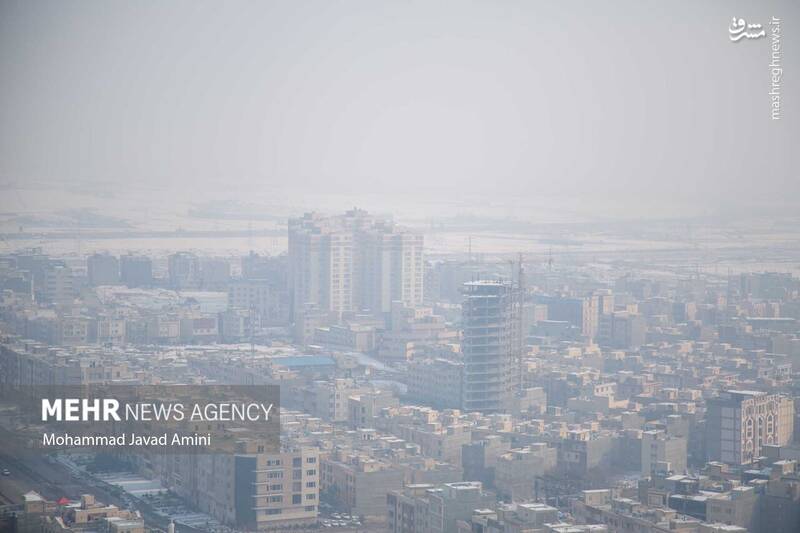 عکس/ آسمان قزوین در حصار آلودگیها