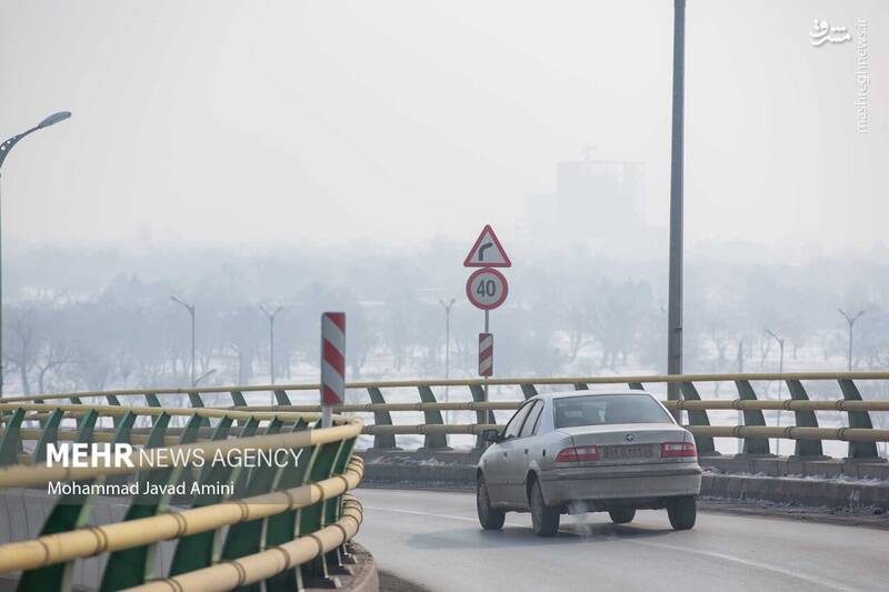 عکس/ آسمان قزوین در حصار آلودگیها