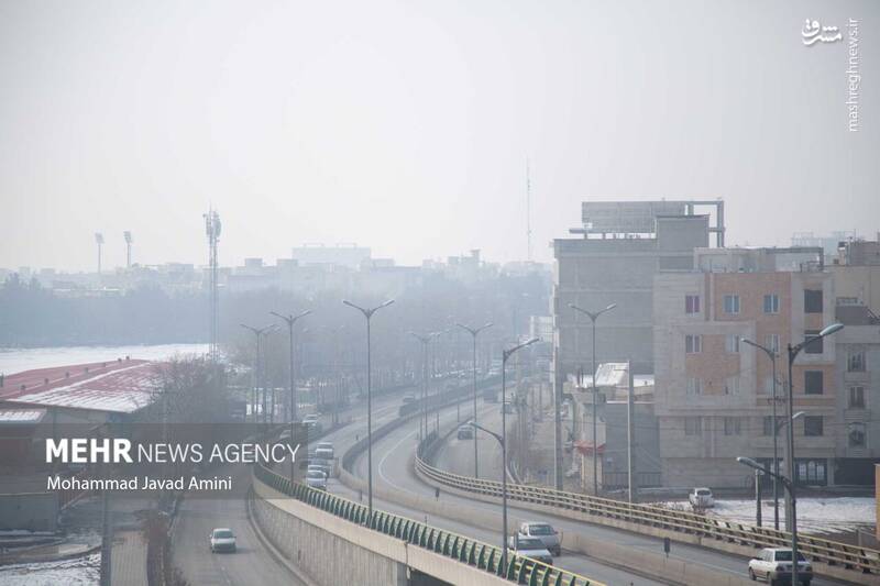 عکس/ آسمان قزوین در حصار آلودگیها