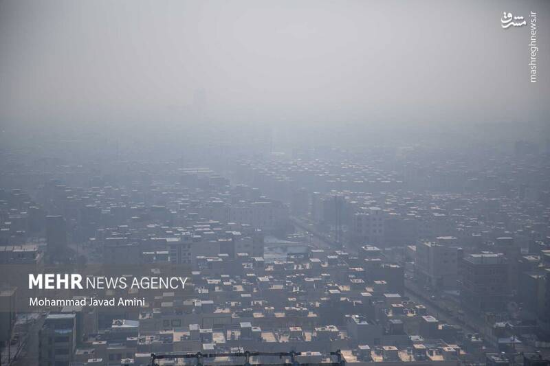 عکس/ آسمان قزوین در حصار آلودگیها