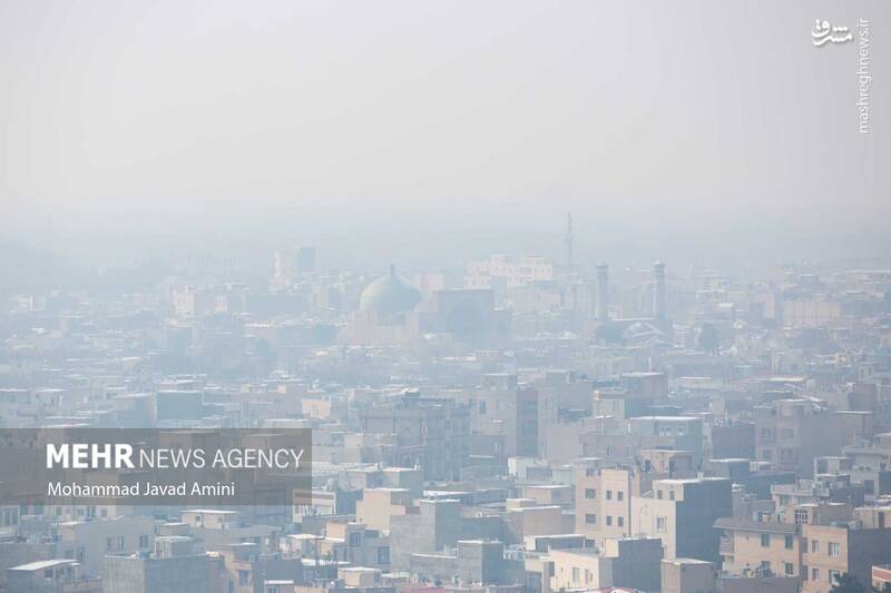 عکس/ آسمان قزوین در حصار آلودگیها