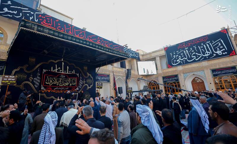 عکس/ دستههای عزاداری شب شهادت امام هادی(ع) در سامرا