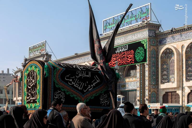 عکس/ تشییع پیکر نمادین امام هادی(ع) در کربلا