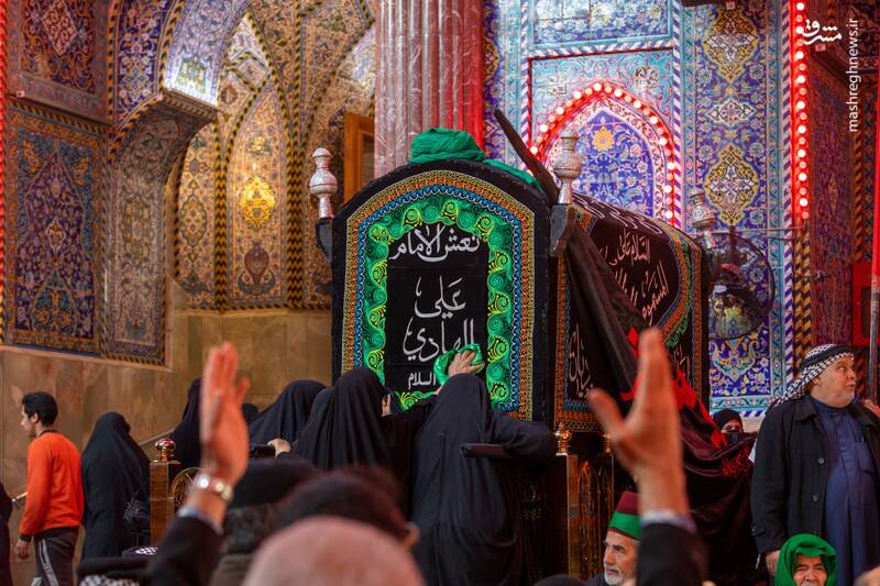 عکس/ تشییع پیکر نمادین امام هادی(ع) در کربلا