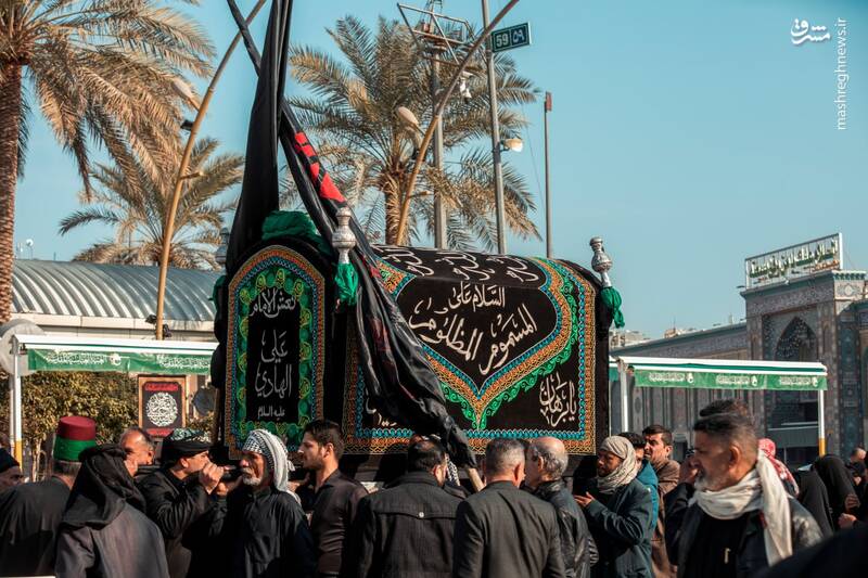 عکس/ تشییع پیکر نمادین امام هادی(ع) در کربلا