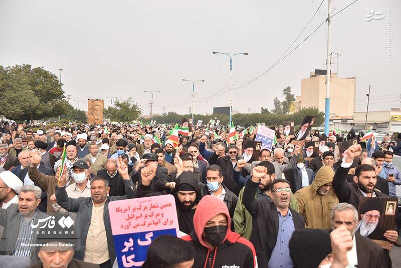 عکس/ راهپیمایی مردم اهواز در پی اهانت به قرآن