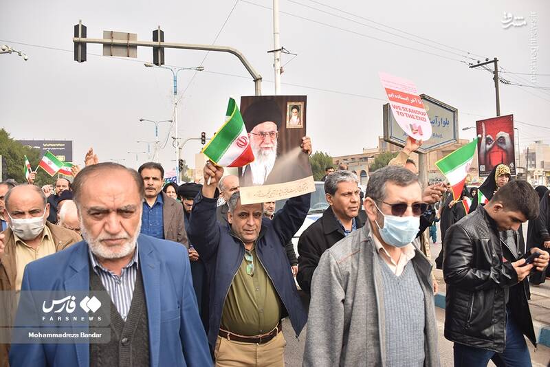 عکس/ راهپیمایی مردم اهواز در پی اهانت به قرآن
