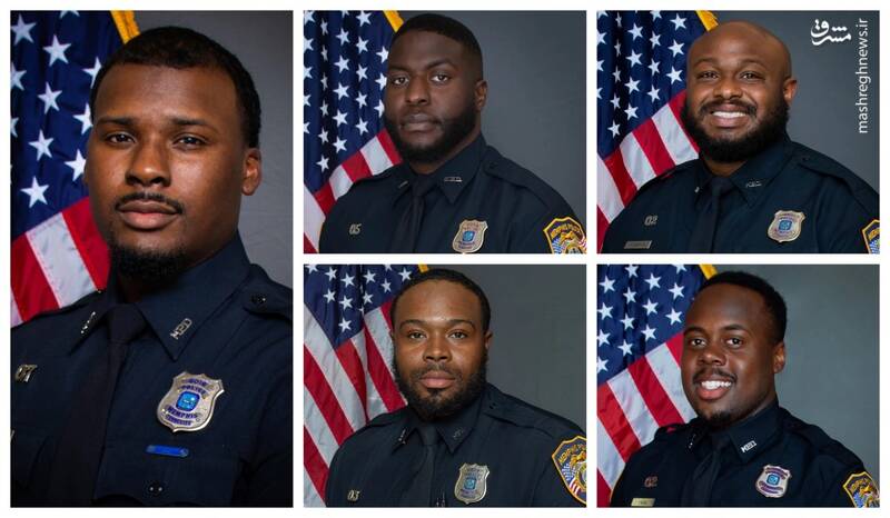 عکس/ افسران پلیس امریکایی دخیل در قتل نیکولز
