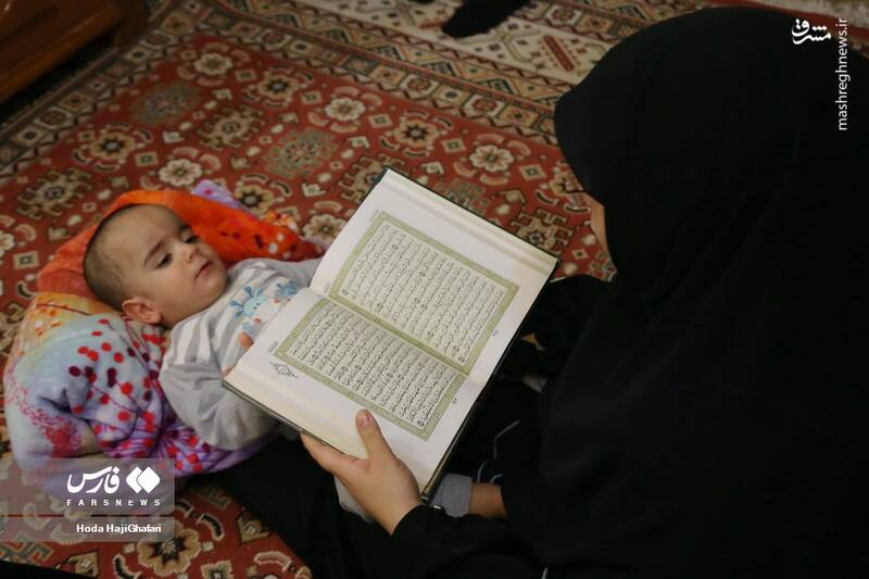 عکس/ اعتکاف مادر و فرزندی در قم