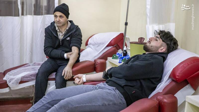 عکس/ اهدای خون برای نجات مصدومان زلزله در ترکیه