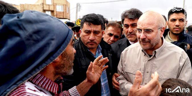 قالیباف از مناطق زلزلهزده خوی بازدید کرد/گفتوگوی بیواسطه مردم با رئیس مجلس و بیان مشکلات مناطق حادثه دیده +عکس