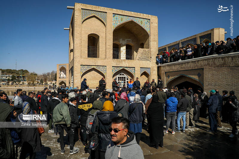 عکس/رسیدن آب به اصفهان