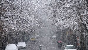 بارش برف در شمال تهران