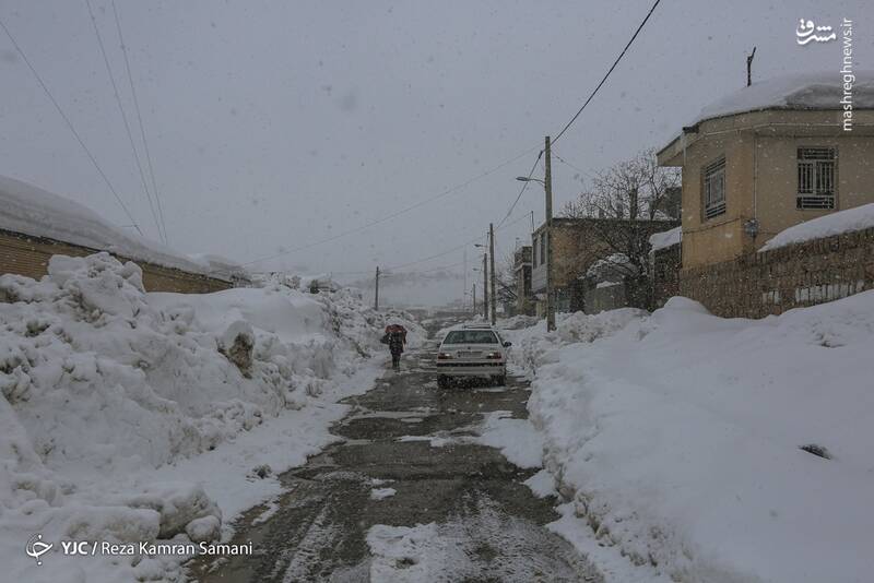 عکس/ حاشیه زایندهرود زیر بارش سنگین برف