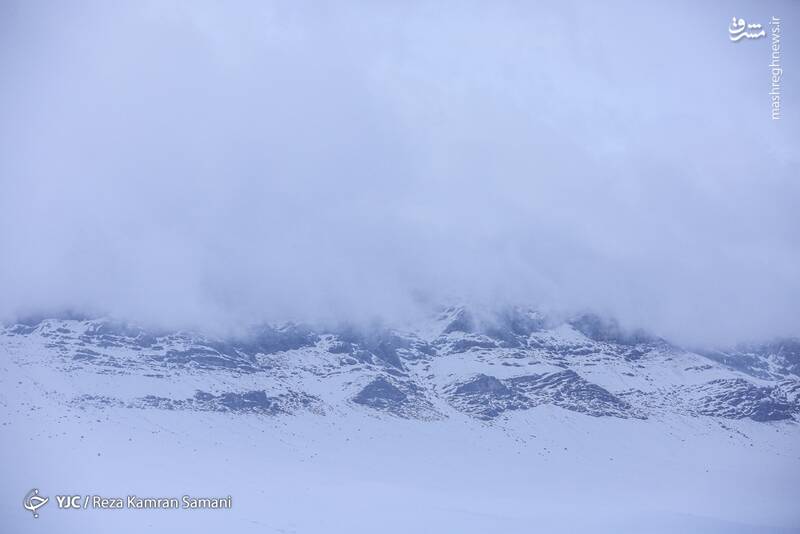 عکس/ حاشیه زایندهرود زیر بارش سنگین برف