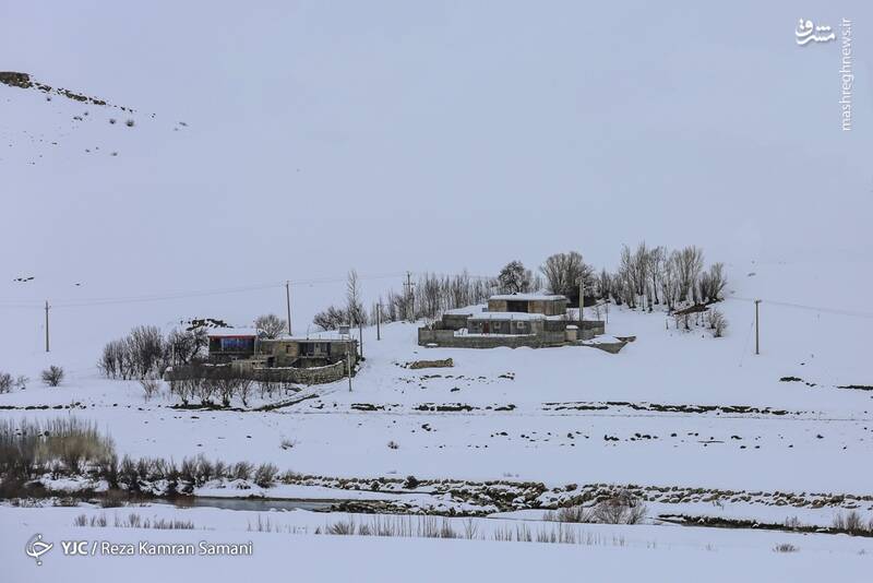 عکس/ حاشیه زایندهرود زیر بارش سنگین برف