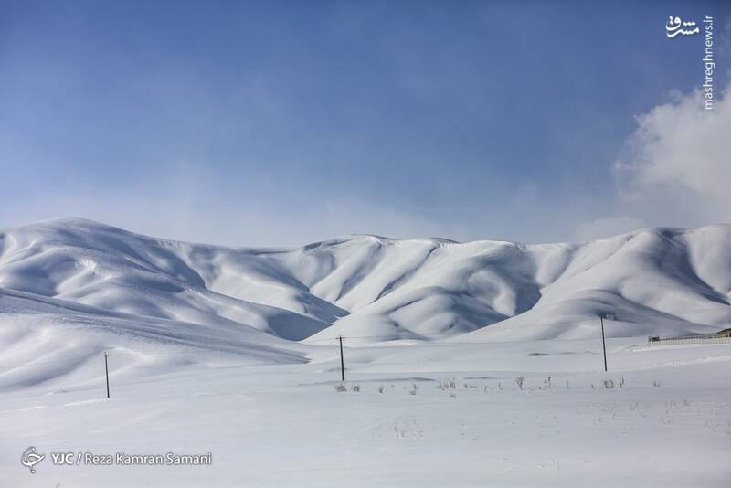 عکس/ حاشیه زایندهرود زیر بارش سنگین برف