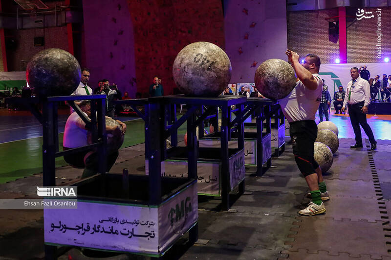 تصاویر جالب از مسابقه قوی‌ترین مردان جهان 