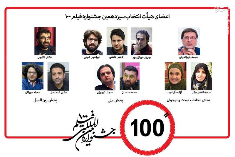 اعضای هیات انتخاب سیزدهمین جشنواره فیلم۱۰۰ معرفی شدند