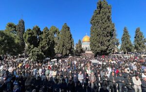 برگزاری نماز جمعه در مسجد الاقصی با حضور ۷۰ هزار نفر