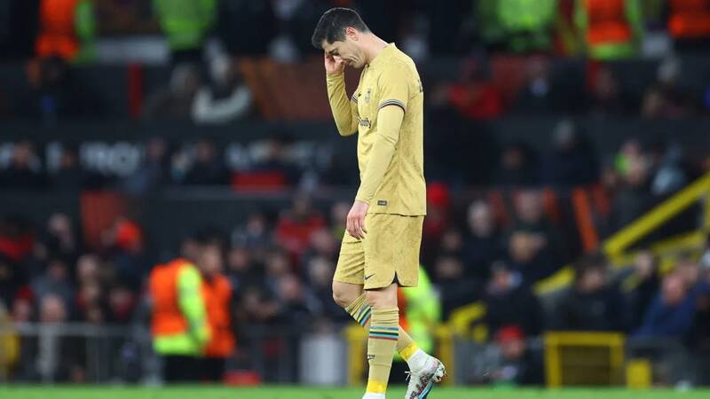 واکنش لواندوفسکی به حذف بارسلونا از لیگ اروپا