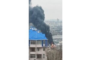 انفجار و حریق گسترده در پایتخت اوکراین+ فیلم