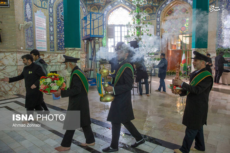 عکس/ غبارروبی مسجد مقدس جمکران در آستانه نیمه شعبان