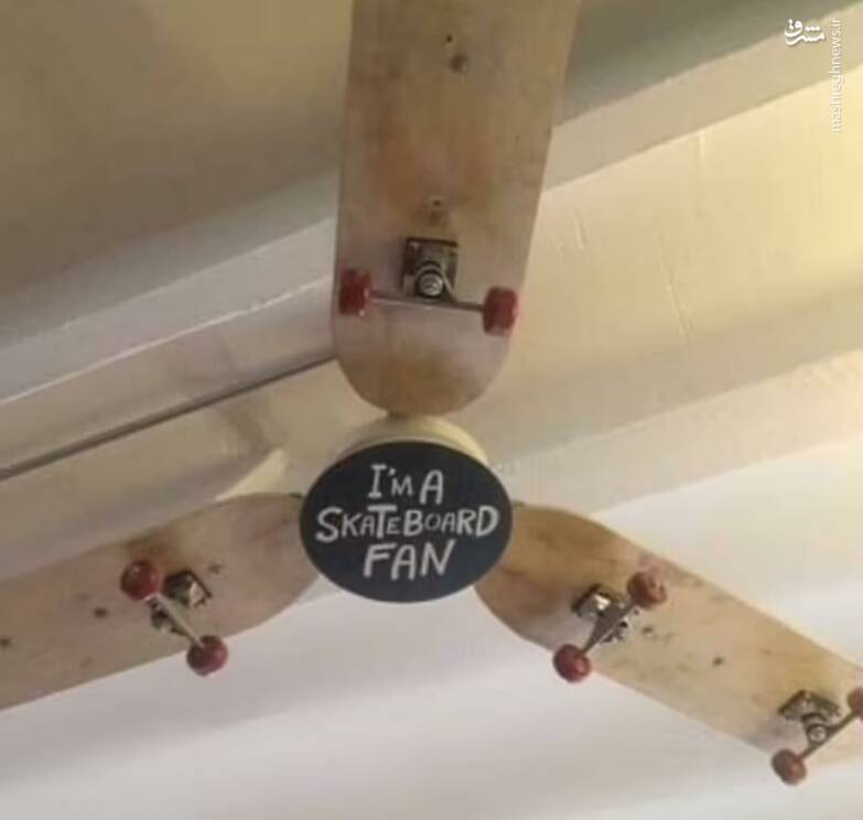 ساخت یک پنکه سقفی با استفاده از سه اسکیت برد بازیافتی