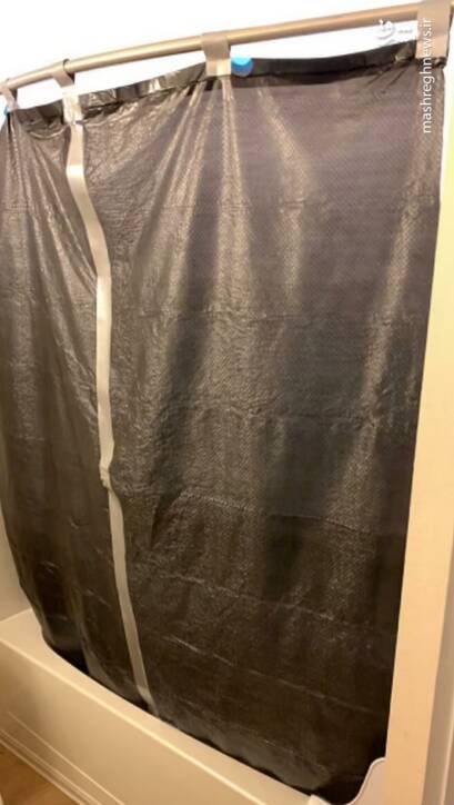 ساخت یک پرده حمام با استفاده از کیسه زباله و چسب نواری