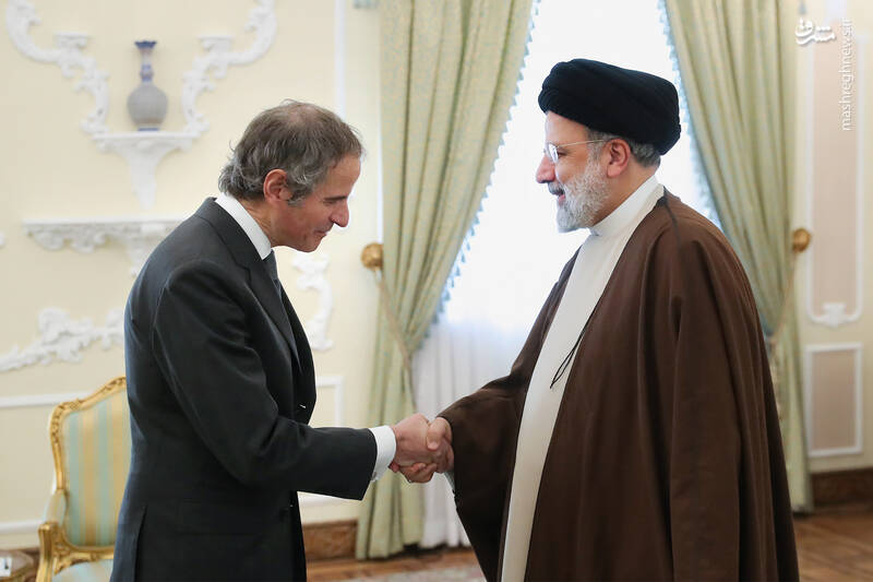 دیدار رافائل گروسی مدیرکل آژانس بین المللی انرژی اتمی با سید ابراهیم رئیسی رئیس جمهور در نهاد ریاست جمهوری