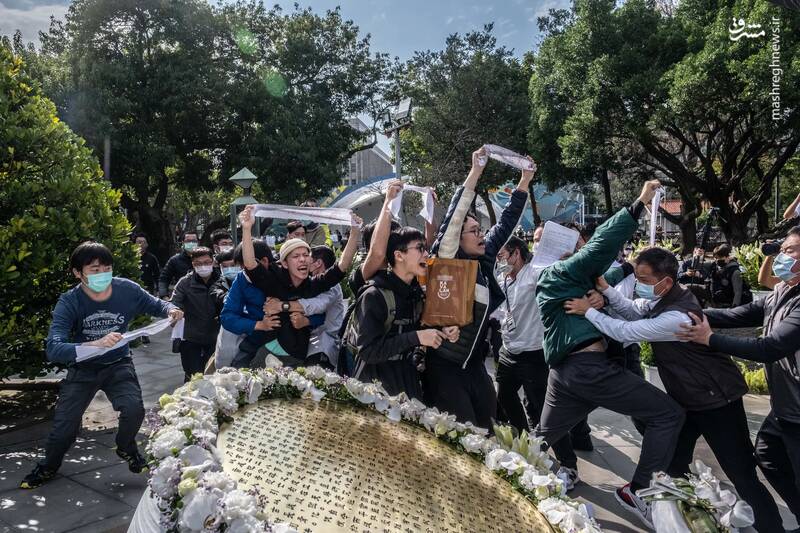 اعتراضات مردمی در حین سخنرانی شهردار در هفتاد و ششمین سالگرد کشتار 228 فوریه / تایپه - تایوان