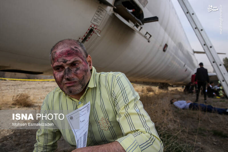 عکس/ مانور طرح اضطراری در فرودگاه مشهد