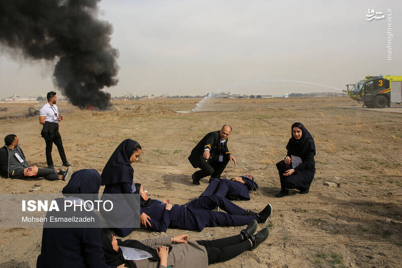 عکس/ مانور طرح اضطراری در فرودگاه مشهد