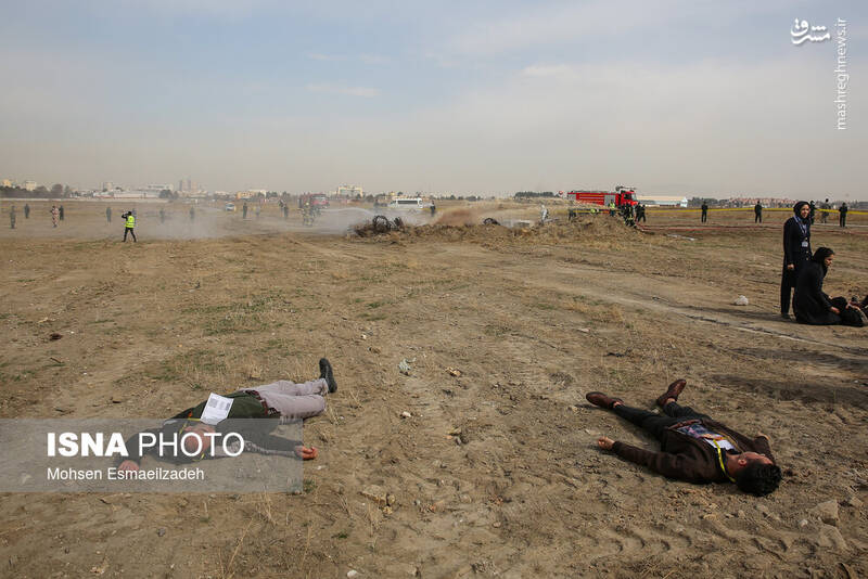 عکس/ مانور طرح اضطراری در فرودگاه مشهد