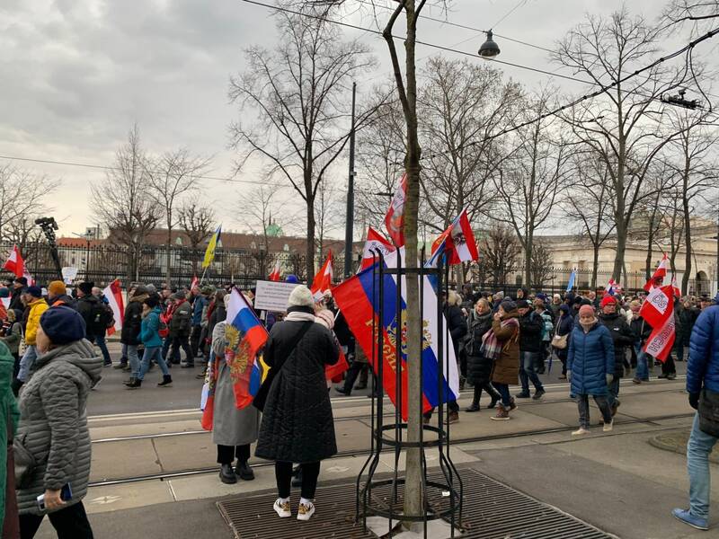 تظاهرات ضد اتحادیه اروپا در اتریش +عکس و فیلم